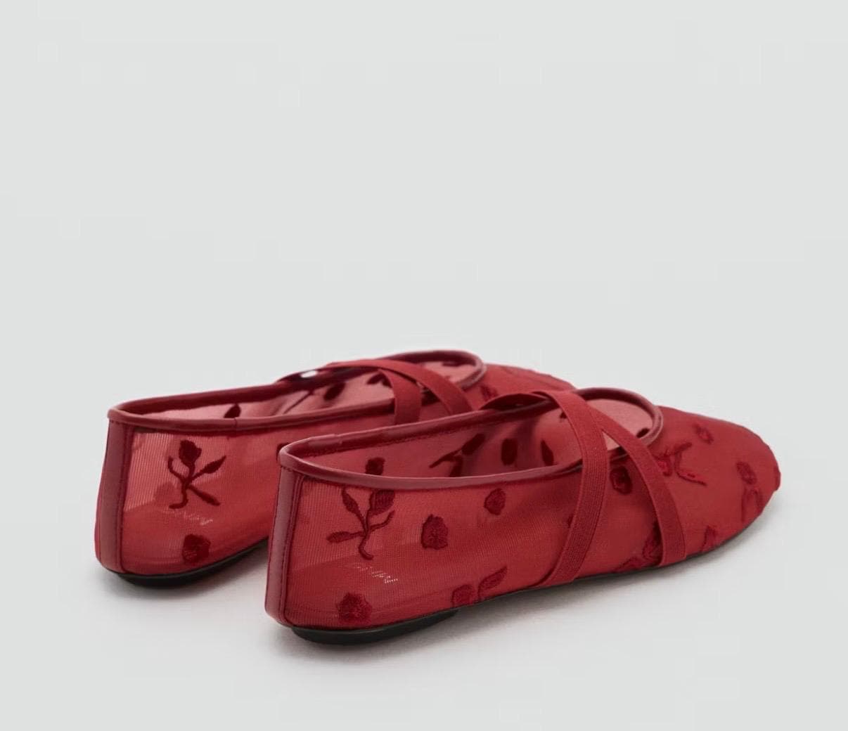 Zara Flower Embroidered Ballerina Flats (BIG FITTING) photo 4